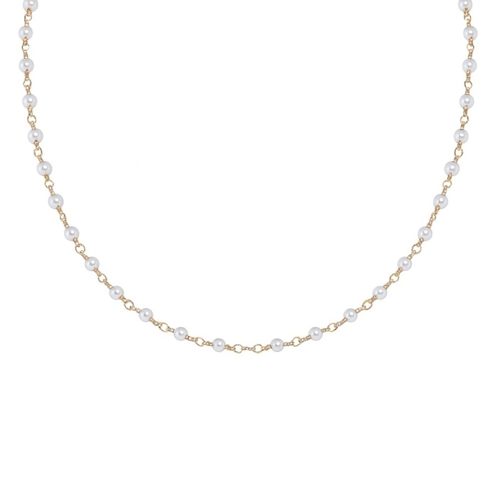 Gold and White Pearls Necklace - Picture 1 of 5